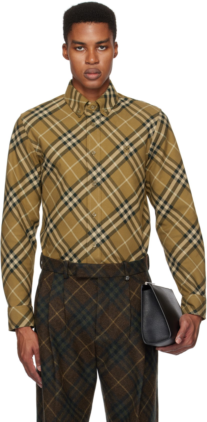 Srajce Burberry Check Cotton Shirt Zelena | 8098838