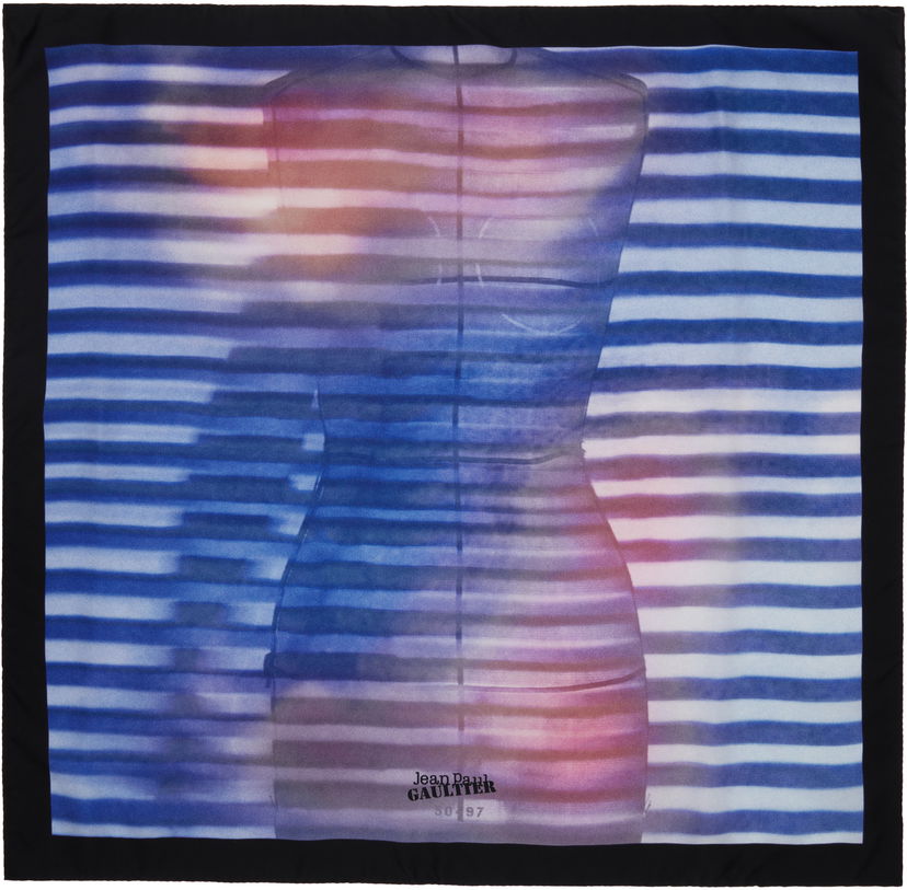 Šala Jean Paul Gaultier Jean Paul Gaultier 'The Air' Silk Scarf Modra | 25/03-U-AC023-W027-565034