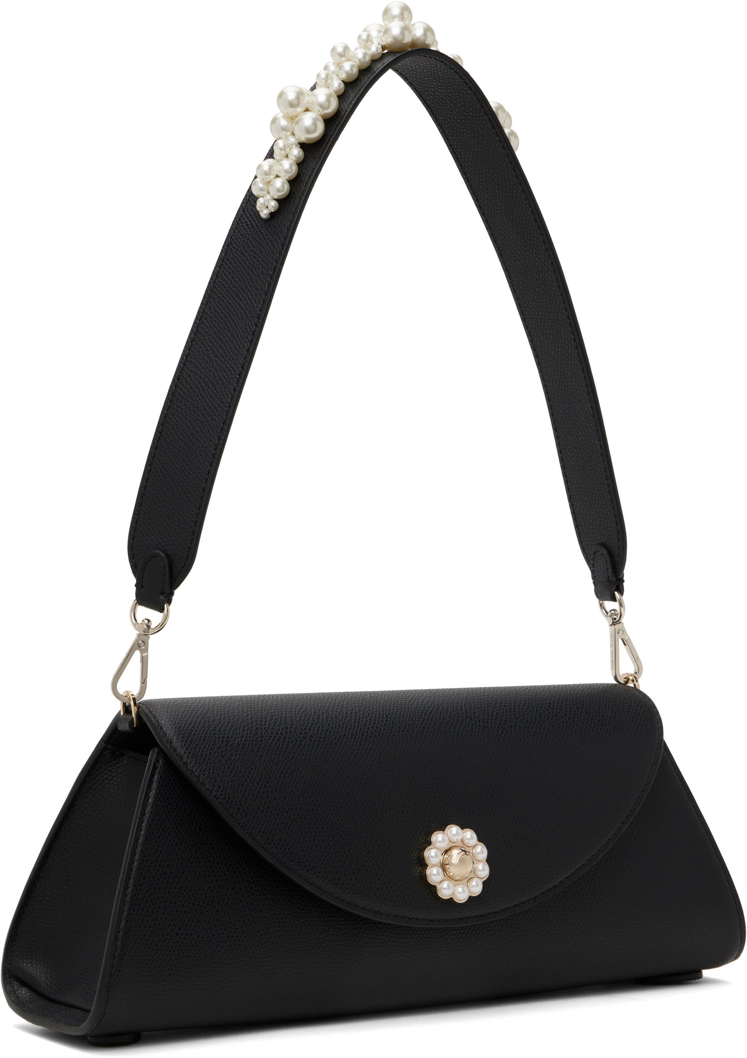 Torbica Simone Rocha Simone Rocha Beaded Long Pochette Valentine Bag Črna | BAG190B 0787, 1