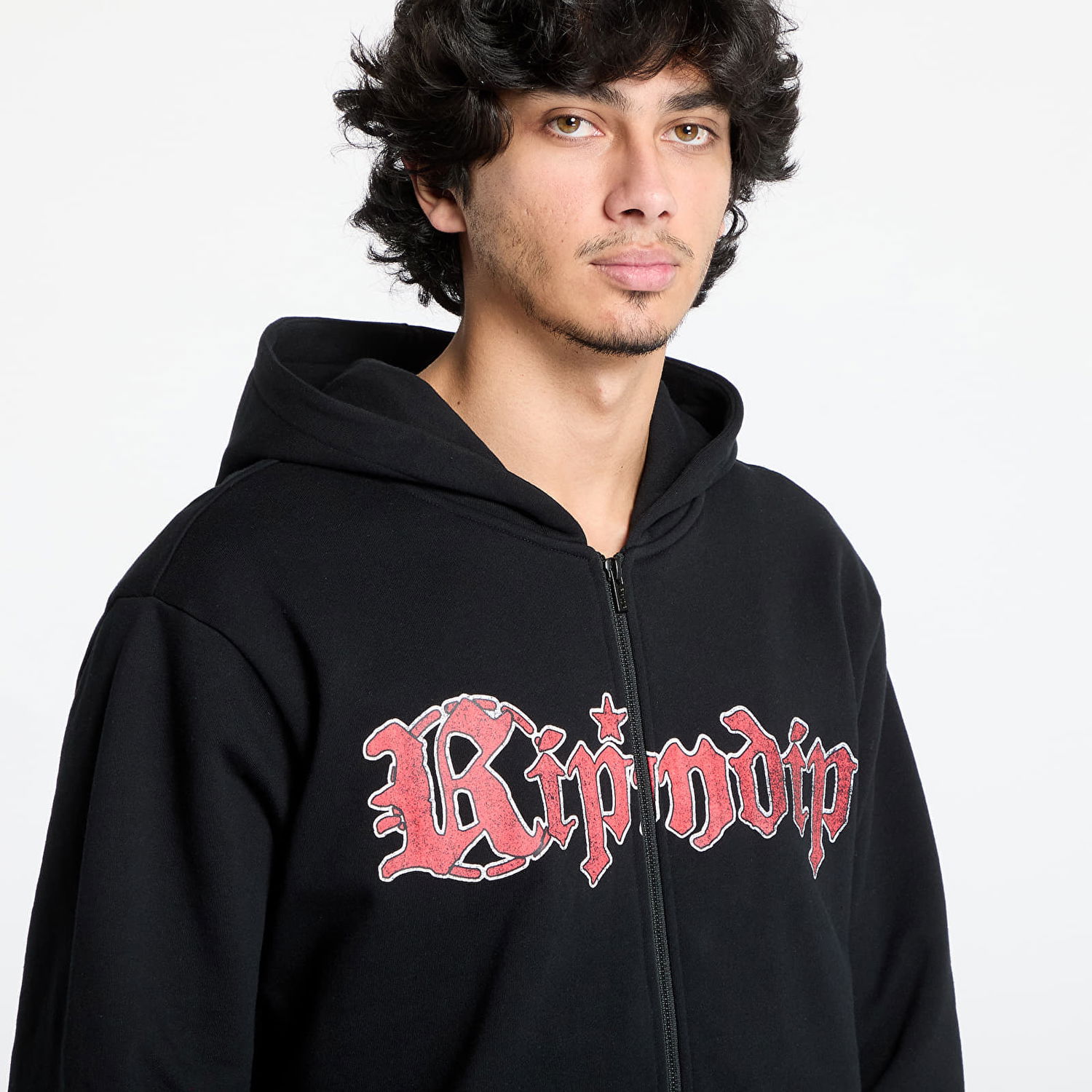 Pulover RIPNDIP RIPNDIP Fein Full Zip Hoodie Črna | RNDHOL24116, 1