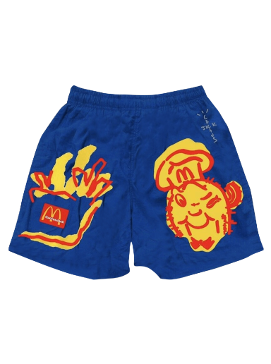 Kratke hlače Cactus Jack by Travis Scott McDonald's x Illustration Shorts Modra | CJMD BS124 BLUE