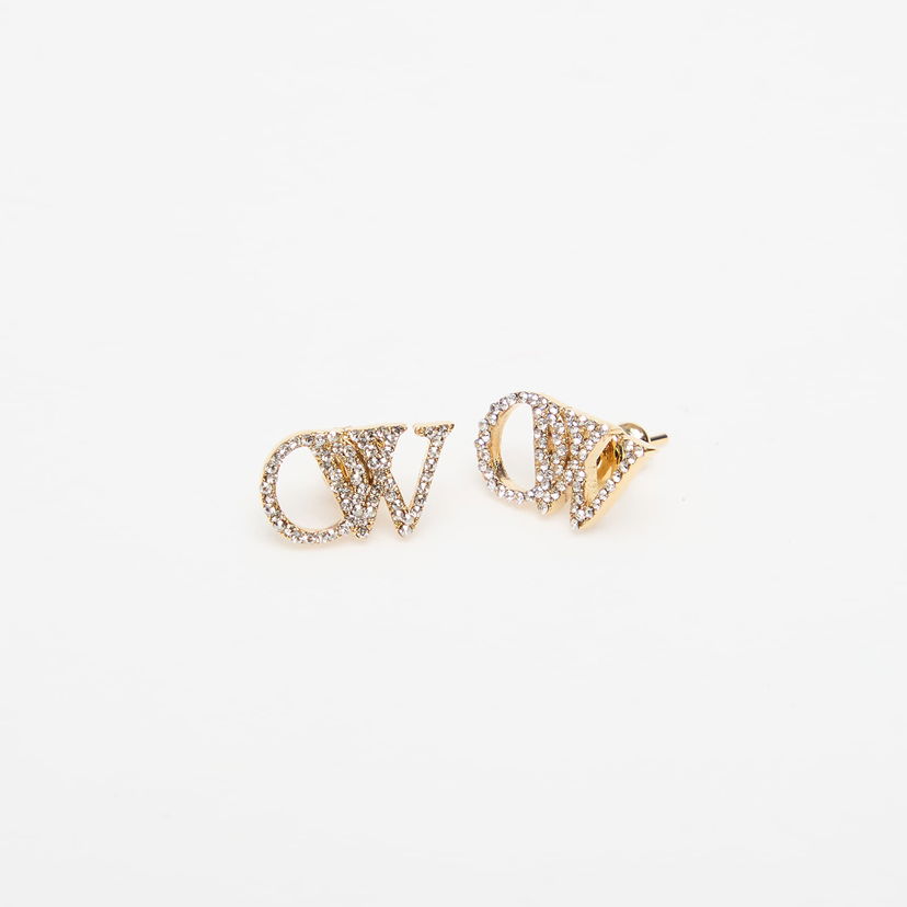 Uhani Off-White Off-White OW Earrings with Rhinestones Kovinski | OWOD299C99MET0017672
