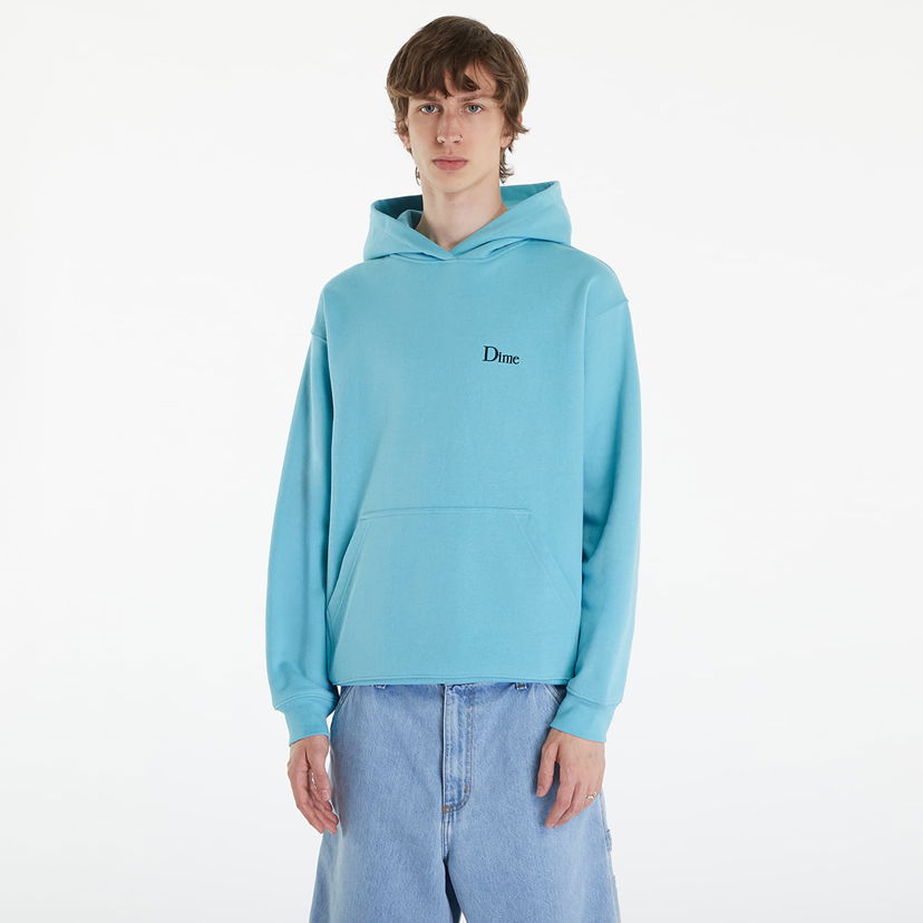 Pulover Dime Classic Small Logo Hoodie Ocean Blue Turkizna | DIMESP24D29BLU