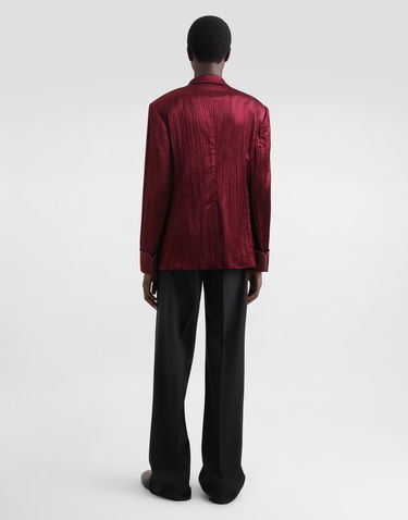 Jakna Dolce & Gabbana Double-breasted Velvet Jacket Bordo | G2UO2TFUWEPF0130, 2
