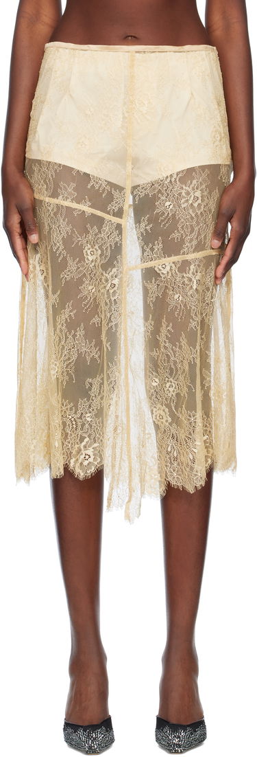 Krila STAND STUDIO Stand Studio Mathilde Lace Midi Skirt Bež | 66473-8001, 0