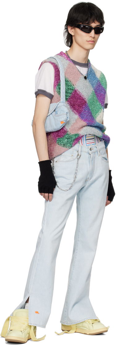 Pleteni pulover ERL ERL Argyle Knit Vest Lila | ERL08N002, 3