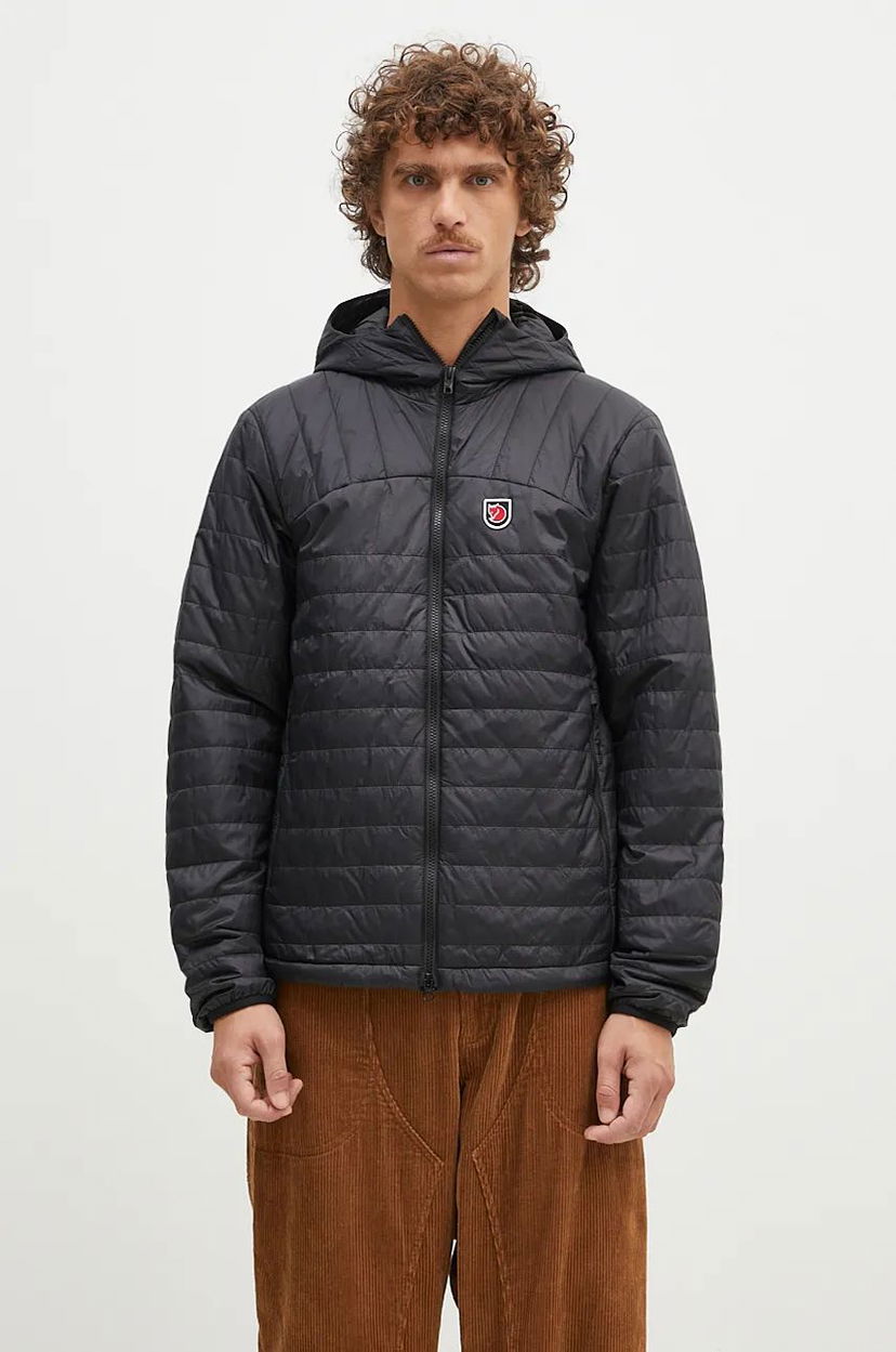 Puhovka FJÄLLRÄVEN Expedition X-Latt Hoodie Puffer Jacket Črna | F12500157.550
