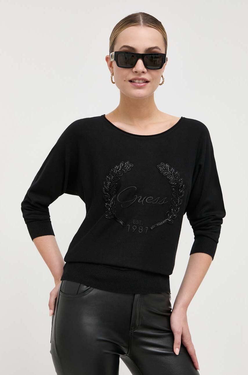 Pleteni pulover GUESS Sweater Črna | W3YR22.Z2NQ2, 0