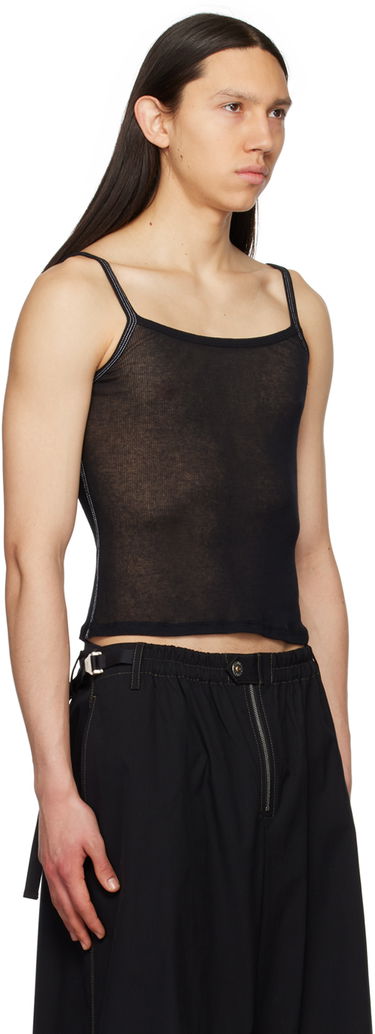 Majica brez rokavov Dion Lee Semi-Sheer Tank Top Črna | C3132S23, 1