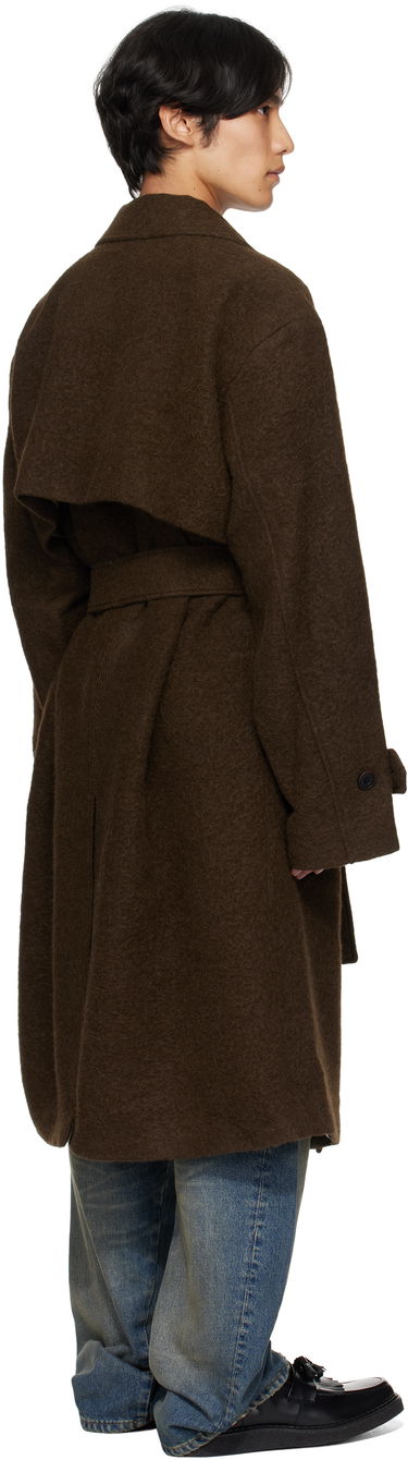 Plašči Andersson Bell Andersson Bell Mattia Shaggy Wool Robe Coat Rjava | awa714m, 2