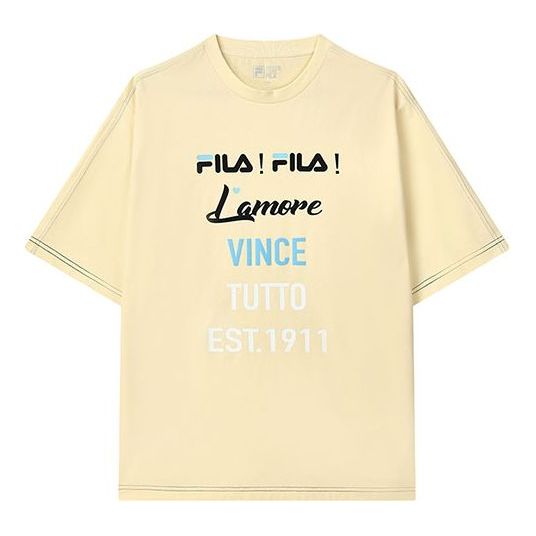 Majica FILA Letters Logo Print Sport Loose Fit T-Shirt Rumena | F11M133183F-YE