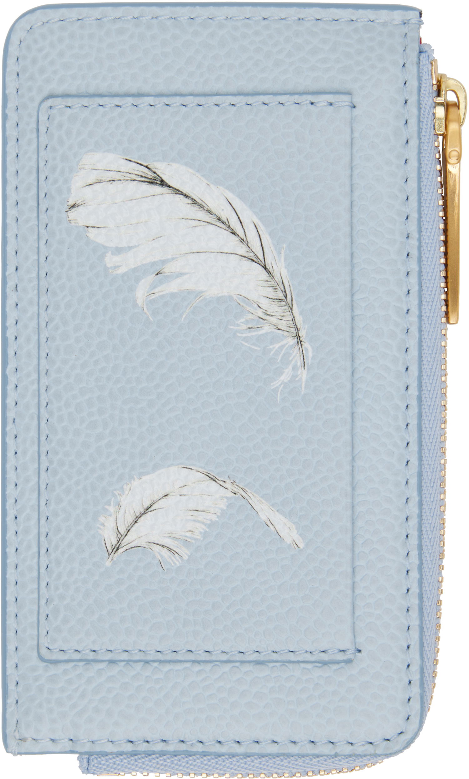 Denarnica Thom Browne Thom Browne Feather Print Zip Coin Purse Modra | UAW006A-E1353, 1