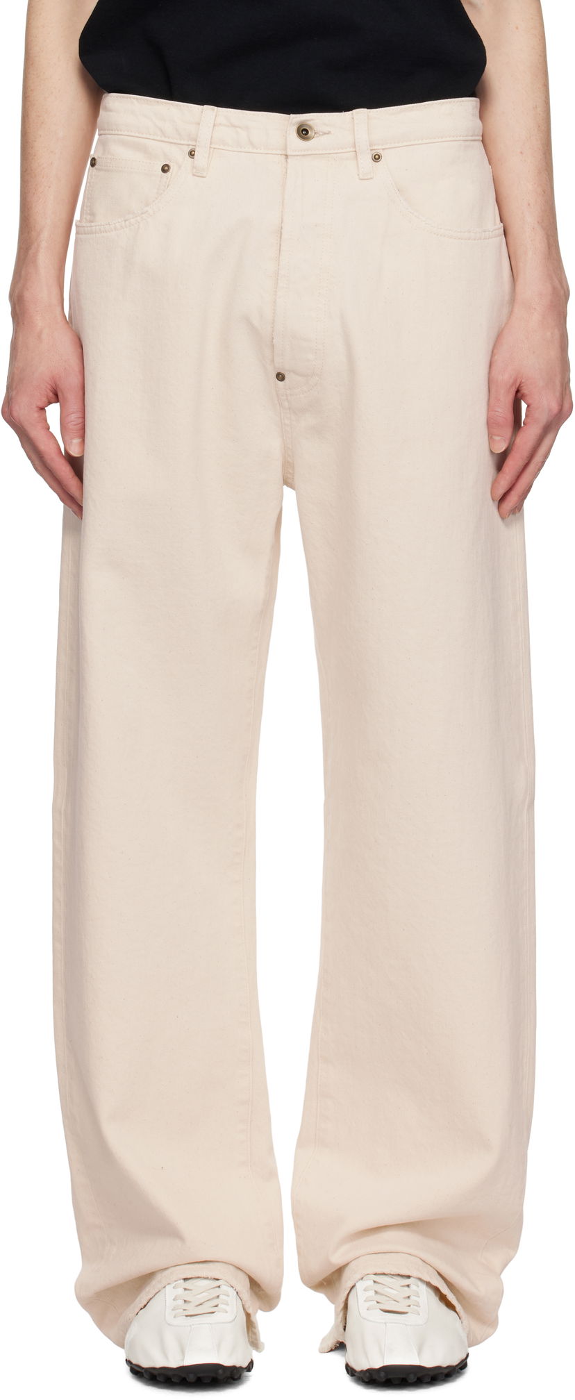 Kavbojke Maison Margiela Maison Margiela Buckle Jeans Bež | S50LA0238 M30026