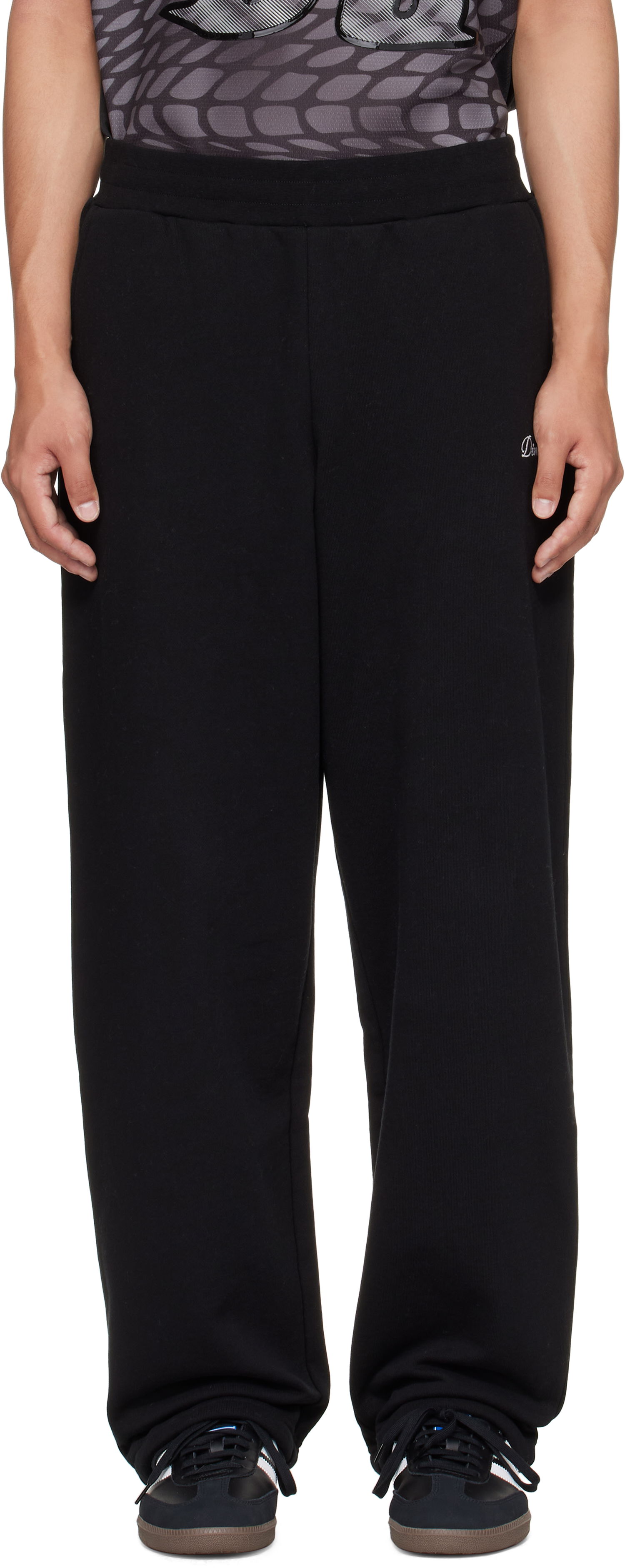 Trenirka Dime Dime Cursive Small Logo Sweatpants Črna | DIMEFA2546BLK, 0