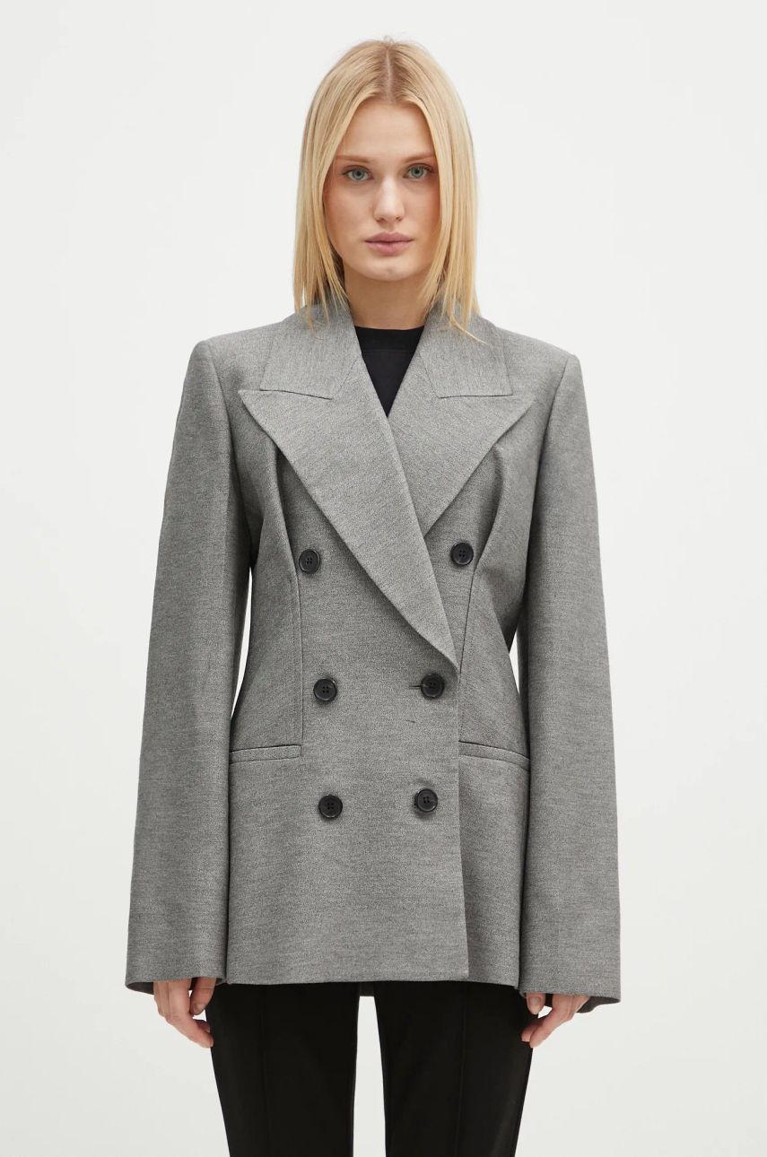 Plašči JW Anderson JW Anderson Hourglass Tailored Oversize Blazer Siva | JK0343.PG1640.929, 0