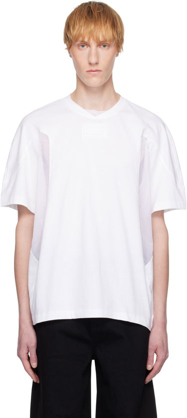 Majica Helmut Lang Helmut Lang Sport Mesh Panel T-Shirt Bela | P02HM512, 0