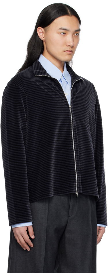 Pleteni pulover OUR LEGACY Our Legacy Shrunken Full-Zip Track Jacket Črna | M4243SPS, 1