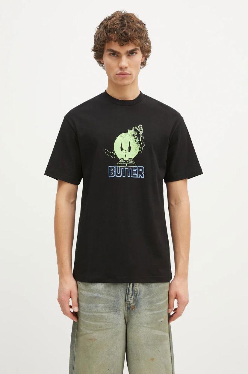 Majica Butter Goods Black Graphic T-Shirt Črna | BG243100