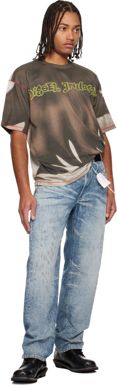 Majica Diesel T-Boxt-Show Oversized Washed Graphic T-shirt with Contrast Stitching Večbarvna | A21230-0BKBY-7FMA, 3