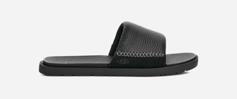 Superge in čevlji UGG Seaside II Leather Slides Črna | 1166593-BLK