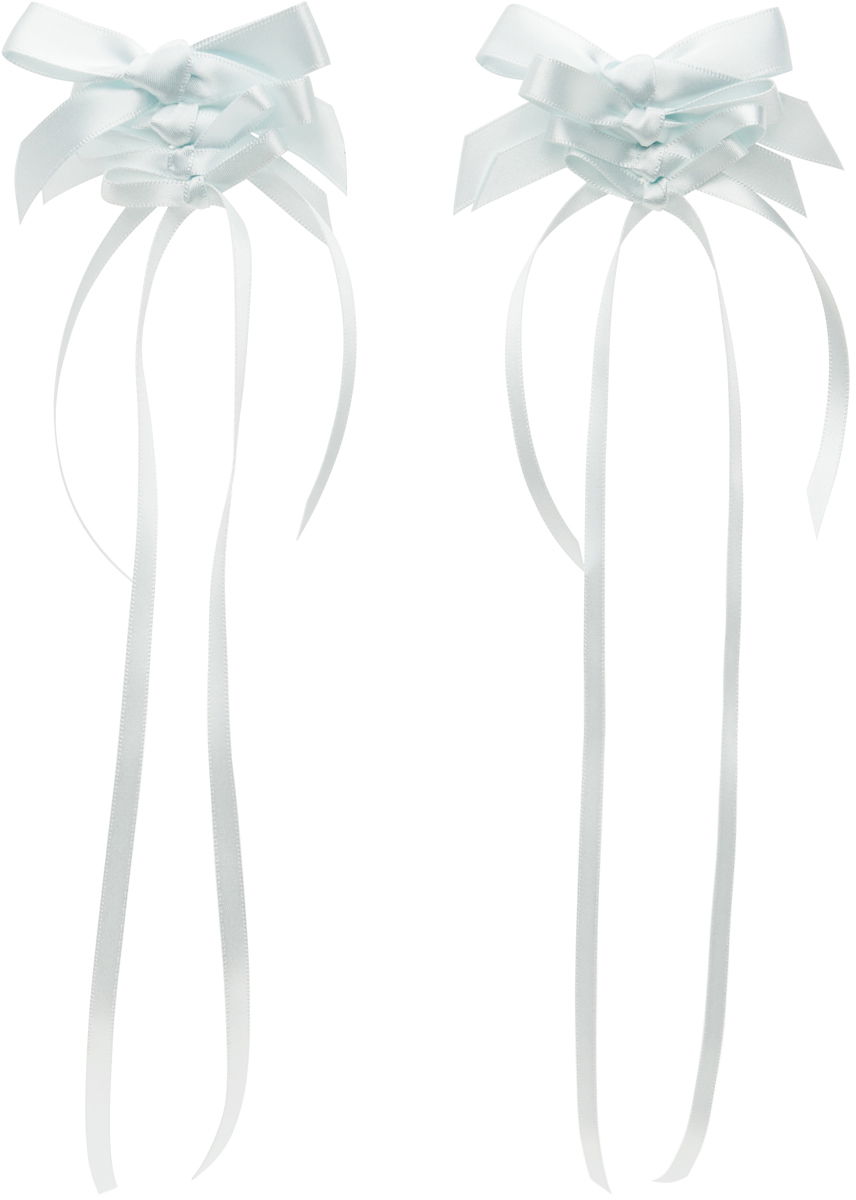 Zatiči Simone Rocha Simone Rocha Rosette Bow Earrings Bela | ERG425 0916, 0