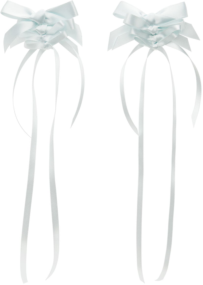 Zatiči Simone Rocha Simone Rocha Rosette Bow Earrings Bela | ERG425 0916