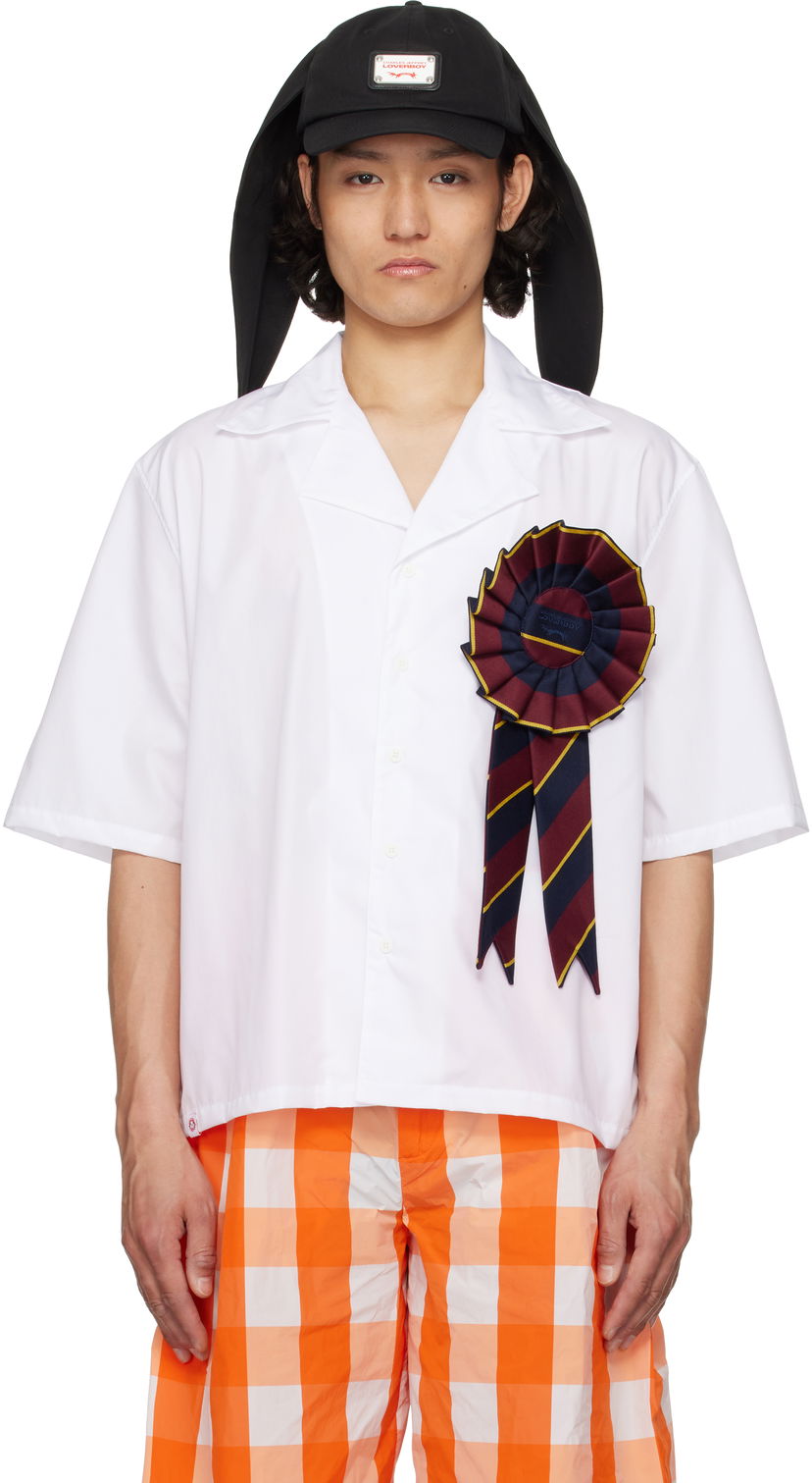 Srajce Charles Jeffrey Loverboy Charles Jeffrey LOVERBOY Rosette Shirt Bela | 54070401