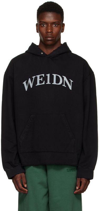 Pulover We11done Distressed Hoodie Črna | WD-TH3-22-716-U-BK, 0