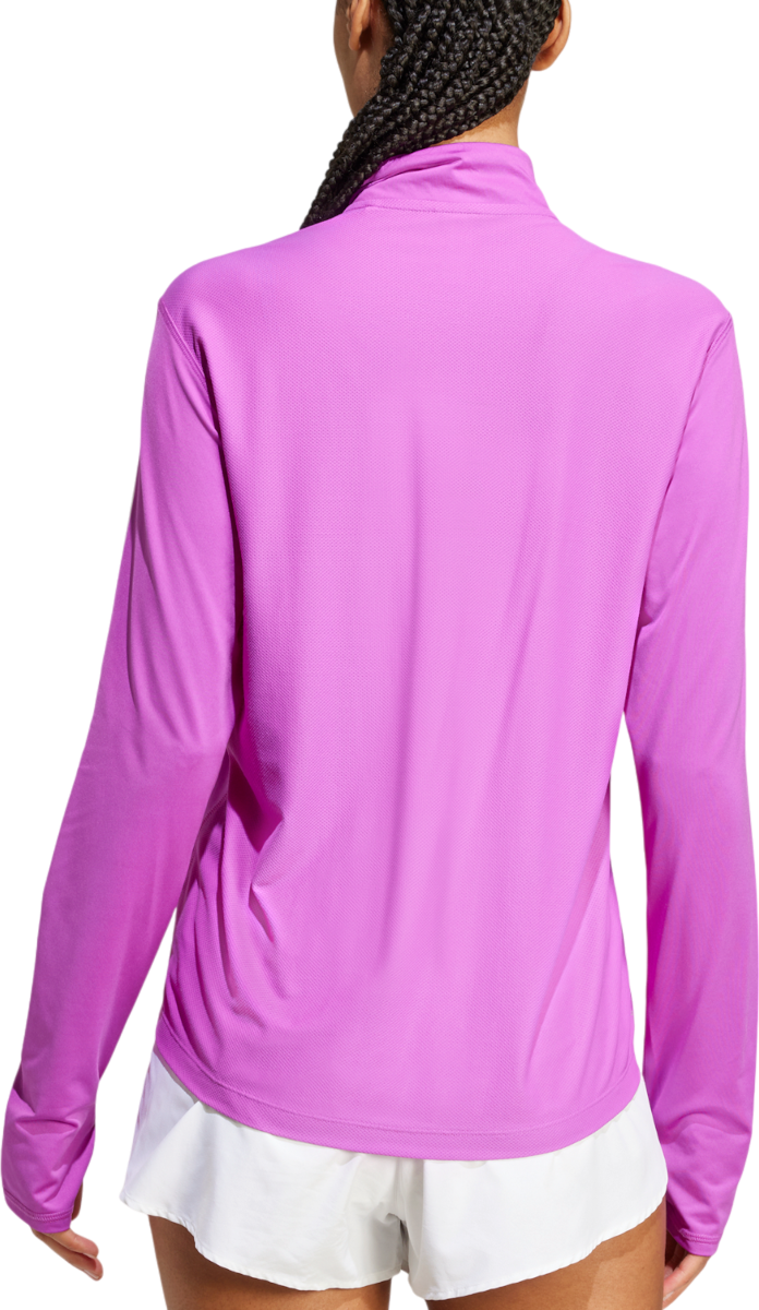 Pleteni pulover adidas Originals Own the Run Quarter-Zip Running Top Lila | jv5905, 1