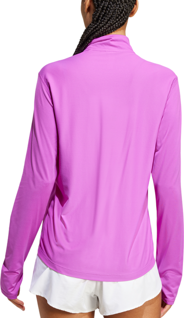 Pleteni pulover adidas Originals Own the Run Quarter-Zip Running Top Lila | jv5905, 1
