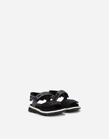 Superge in čevlji Dolce & Gabbana Technical Fabric Sandals With Dg Logo For First Steps (19-26) Črna | DL0068AY2338B939, 1