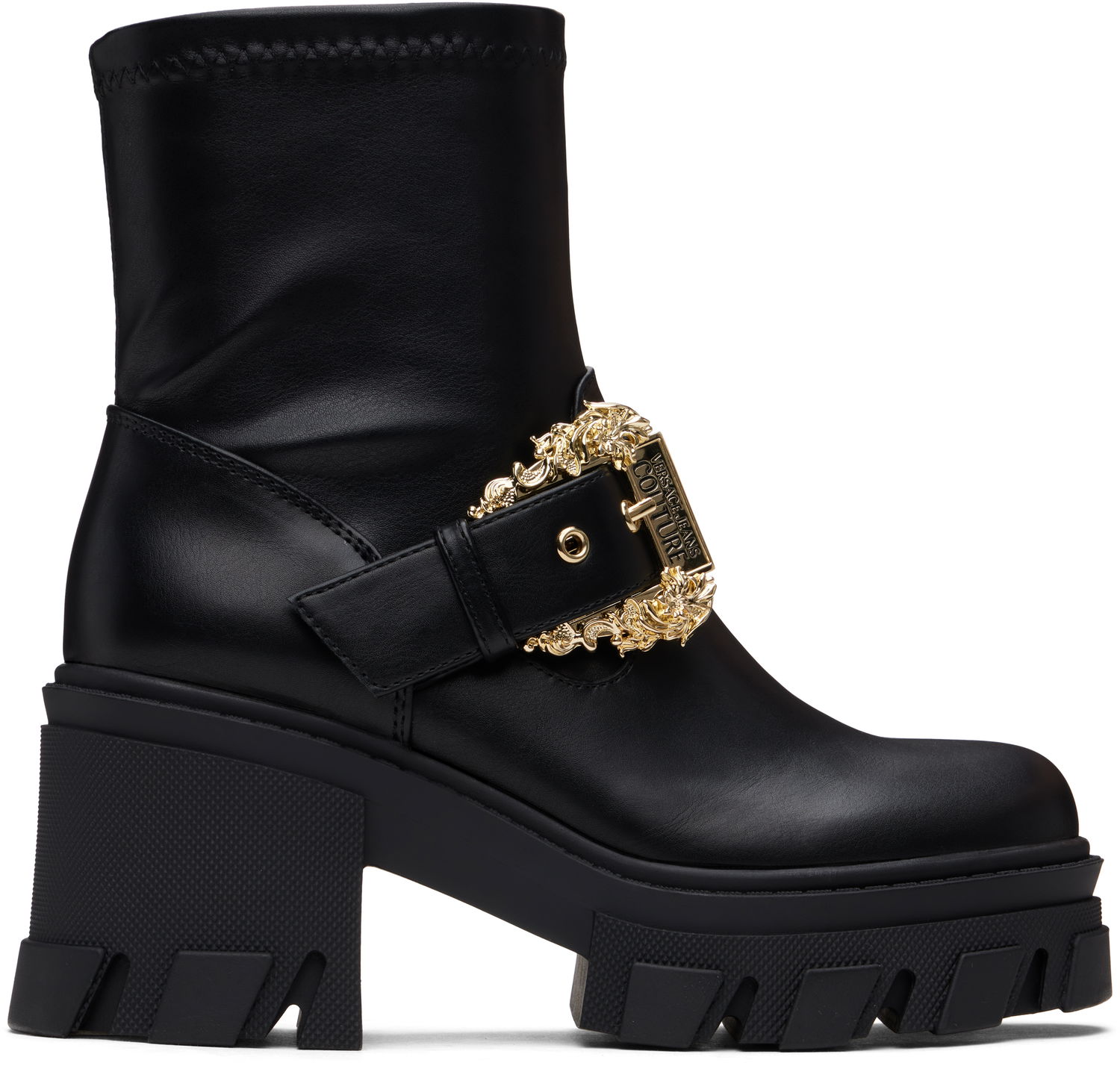 Kavbojke Versace Sophie Chain Couture Boots Črna | E77VA3S80_E71570, 0