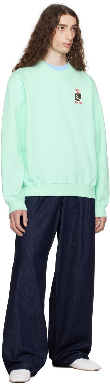 Pulover Casablanca Casablanca Sunset Valley Sweatshirt Zelena | MPF25-JTP-293-04, 3