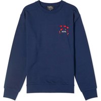 Pleteni pulover A.P.C. alentines Logo Crewneck Mornarica | COEIP-M27895-IAK, 1