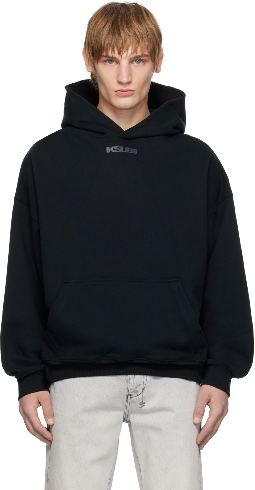 Pulover Ksubi Ekcess Black Pullover Hoodie Črna | MPS25FL008