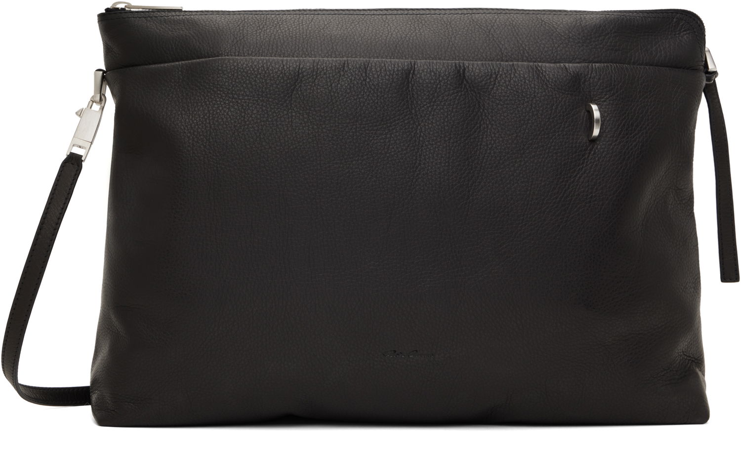 Torbica Rick Owens Rick Owens Hollywood Big Adri Leather Pouch Črna | RA01E0626 LCN, 0