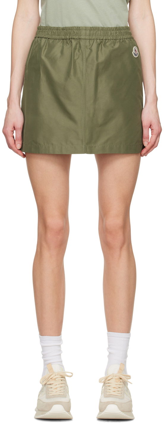 Krila Moncler Green Flap Pocket Miniskirt Zelena | J10932D00013597I9