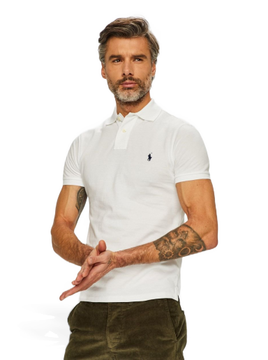 Polo majica Polo by Ralph Lauren Custom Fit Polo Bela | 710548797001