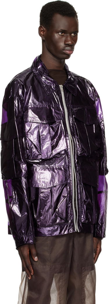 Vetrovka Dries Van Noten Dries Van Noten Overdyed Transparent Jacket Lila | 251-020532-1258, 1