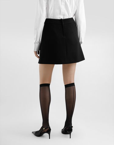 Krila Dolce & Gabbana Dolce & Gabbana A-Line Wool Crepe Miniskirt Črna | F4CYTTFU2TZN0000, 3