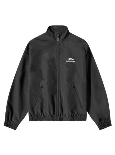 Jakna Balenciaga Nylon Track Jacket Black Črna | 704505-TKO48-1000