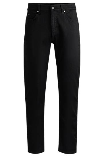 Kavbojke BOSS Maine Regular Fit Italian Denim Jeans Črna | 50520810