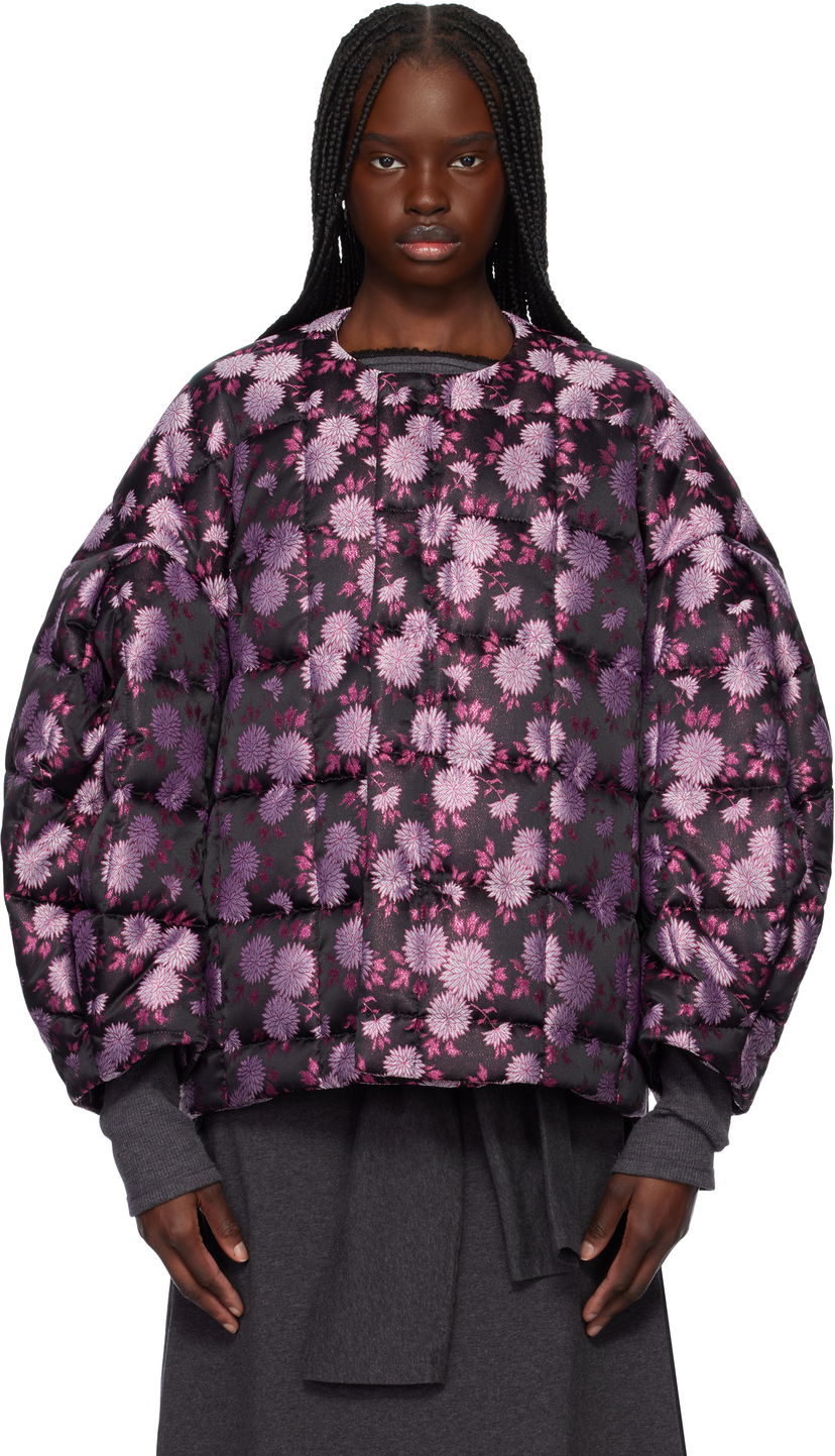 Puhovka Comme des Garçons Comme des Garçons Floral Quilted Jacket Lila | GO-J032-051-1