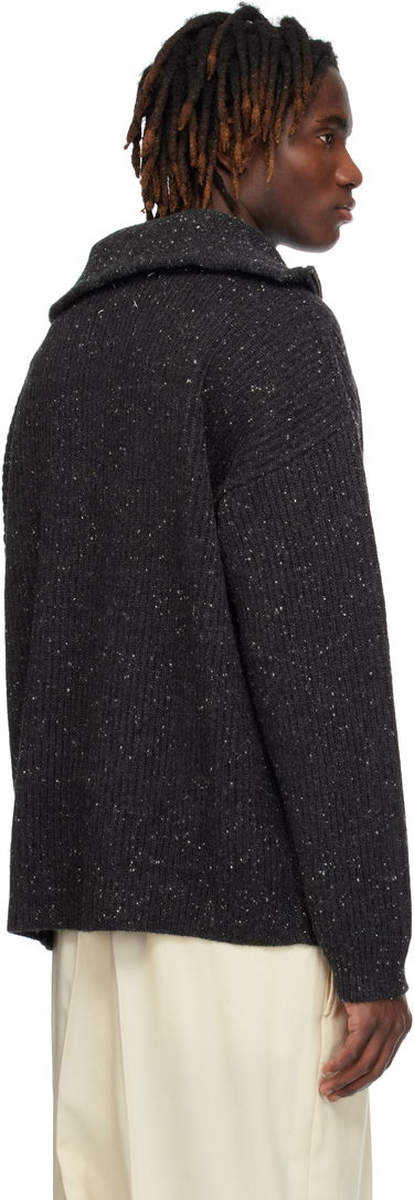 Pleteni pulover Maison Margiela Maison Margiela Half-Zip Donegal Wool Sweater Siva | S50HL0039 M13094, 2
