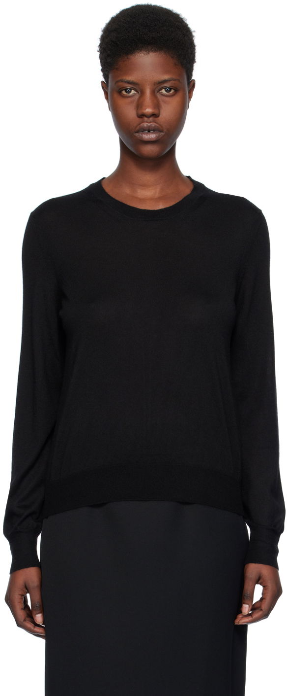 Pleteni pulover The Row The Row Islington Crewneck Sweater Črna | 5578-Y498