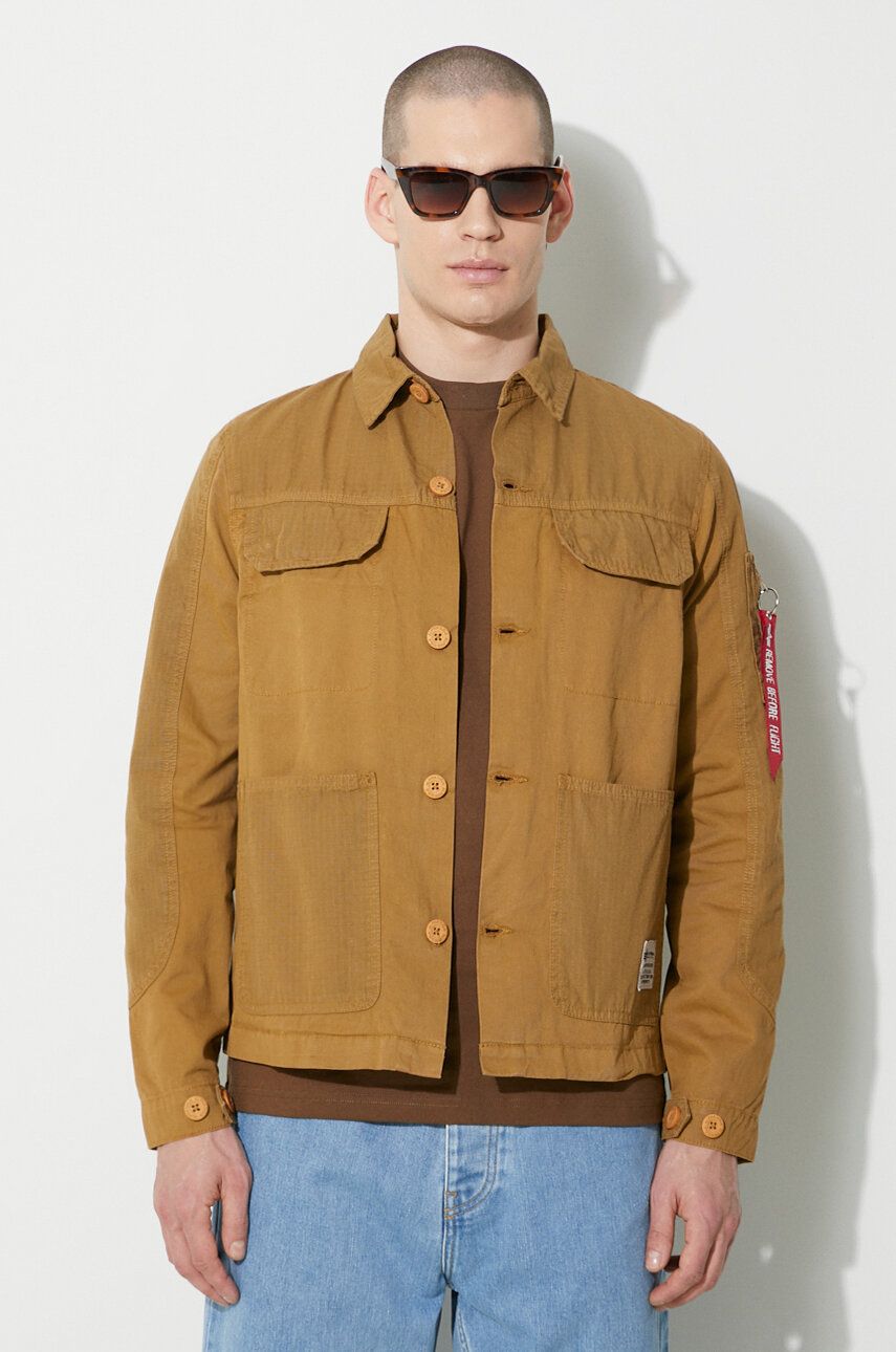 Srajce Alpha Industries Color Block Shirt Bež | 146110, 0