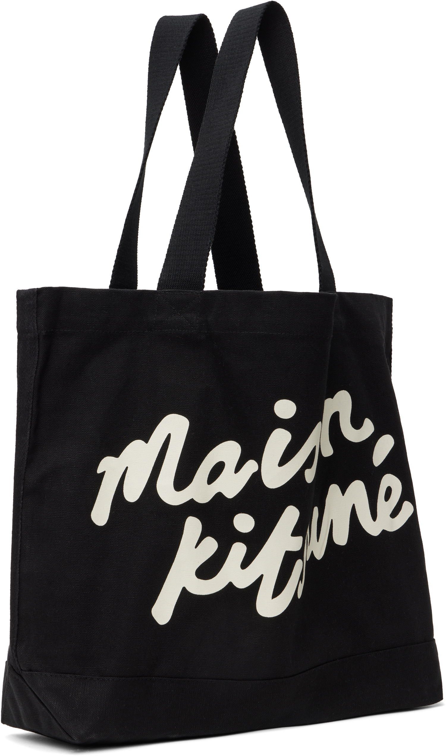 Tote bag MAISON KITSUNÉ Maison Kitsuné Handwriting Tote Bag Črna | OW05124WW9042, 1