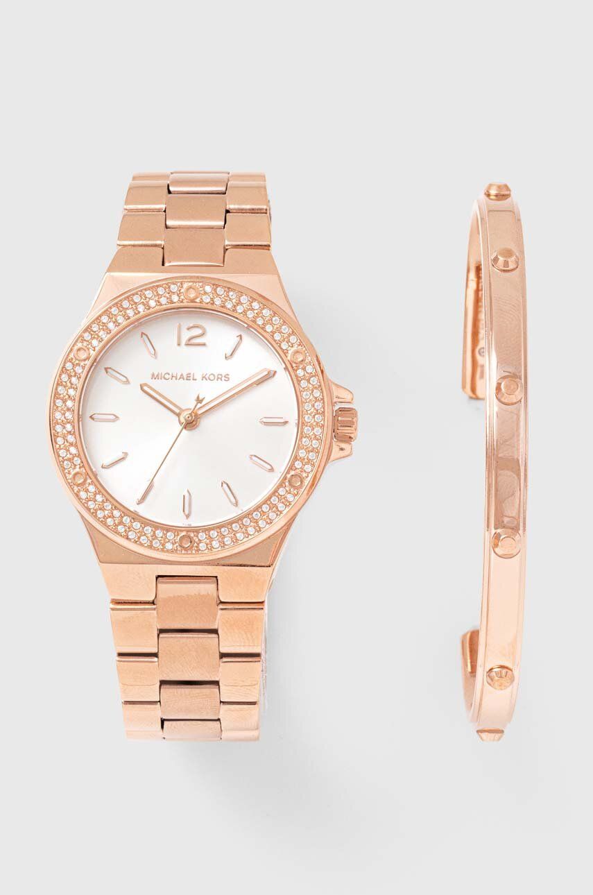Modni dodatki Michael Kors Lennox Watch and Bracelet Gift Set Kovinski | MK1073SET, 0