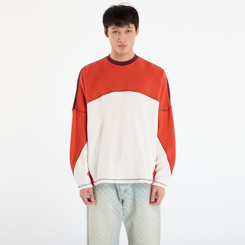 Pleteni pulover adidas Originals La Cienega Sports Waffle Knit Color Block Long-Sleeve Top Večbarvna | JX6138