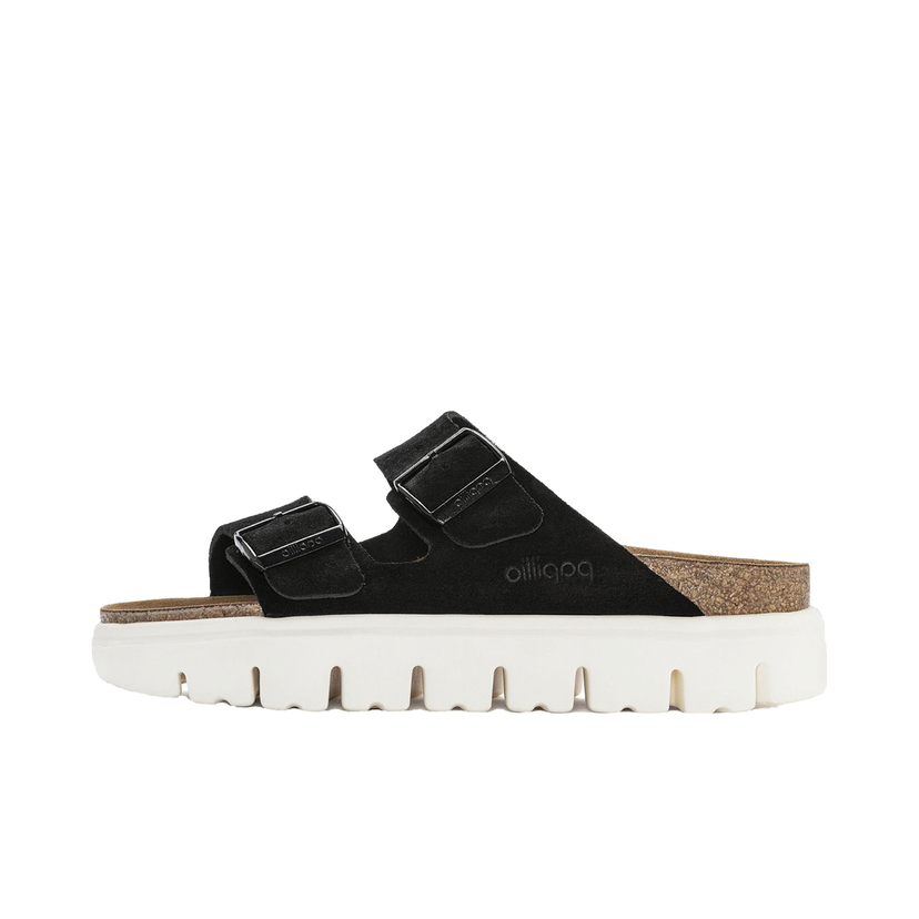 Superge in čevlji Birkenstock Arizona Chunky Suede Leather Narrow Fit Črna | 1023717